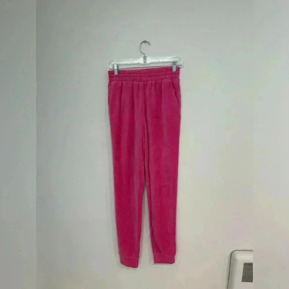 REVOLVE SUPERDOWN velour hot pink high rise jogger pants size S Barbiecore - Picture 5 of 8